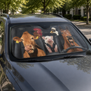 Horse Chicken Cow Pig Family Custom Car Windshield Sunshades