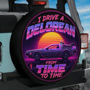 I Drive A Delorean From Time To Time Car Spare Tire Cover