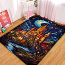 Castle Stained Glass Rectangular Area Rug