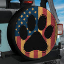 Dog Paw US Flag Jeep Car Spare Tire Cover