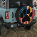 Dog Paw US Flag Jeep Car Spare Tire Cover