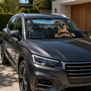 Guard Dog Driving Custom Car Windshield Sunshades
