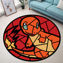 Charmander Pokemon Stained Glass Round Rug
