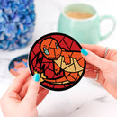 Charmander Pokemon Stained Glass Decor Coaster - Gift Idea