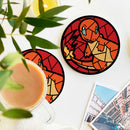 Charmander Pokemon Stained Glass Decor Coaster - Gift Idea