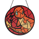 Charmander Pokemon Anime Round Stained Glass Suncatcher