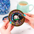 Chibi Nezuko Demon Slayer Stained Glass Decor Coaster - Gift Idea