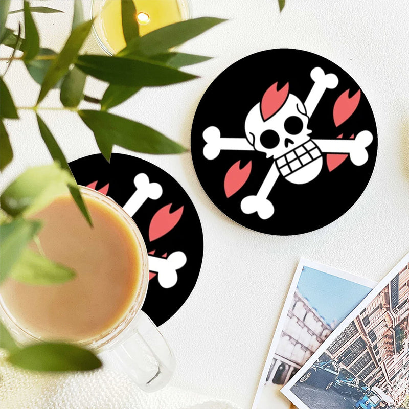 Chopper One Piece Icon Skull Ceramic Decor Coaster - Gift Idea