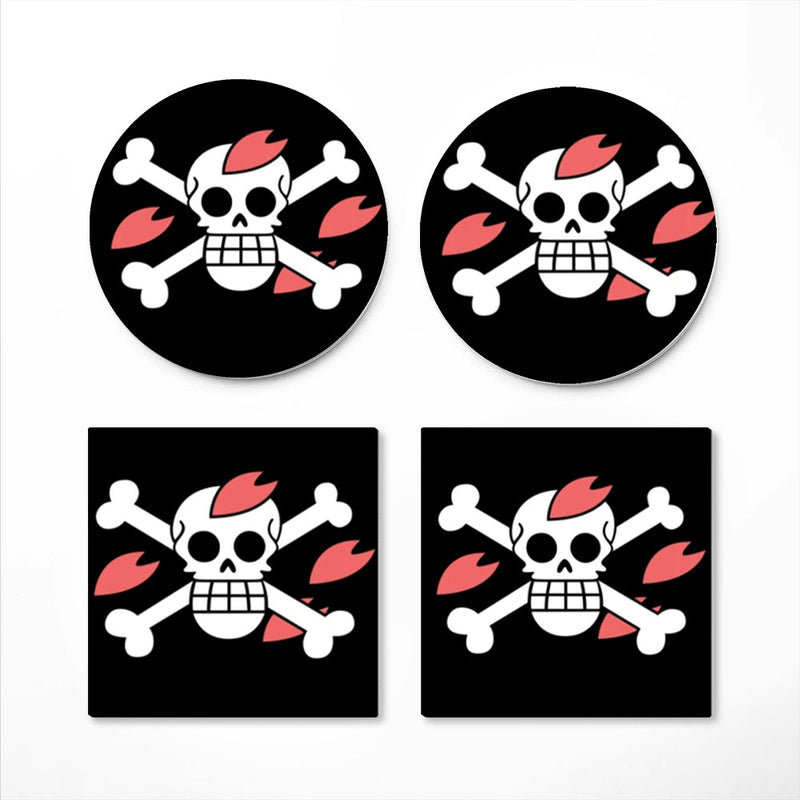 Chopper One Piece Icon Skull Ceramic Decor Coaster - Gift Idea