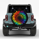 Colorful Sunflower Jeep Car Spare Tire Cover