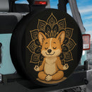 Corgi Dog Yoga Meditation Mandala Jeep Car Spare Tire Cover