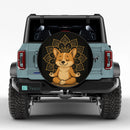 Corgi Dog Yoga Meditation Mandala Jeep Car Spare Tire Cover