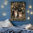 Couple Cats In Jungle - Living Room - Canvas Wall Art - Print - Wall Decor