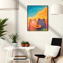 Cat Rainbow Sunflower Watercolor - Living Room - Canvas Wall Art - Print - Wall Decor