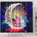 Couple Pokemon Love You To The Moon Galaxy Shower Curtain Nearkii