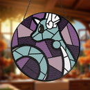 Dragonair Pokemon Round Stained Glass Suncatcher