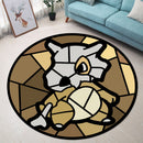 Cubone Pokemon Stained Glass Round Rug