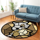 Cubone Pokemon Stained Glass Round Rug