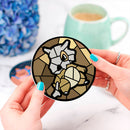 Cubone Pokemon Stained Glass Decor Coaster - Gift Idea