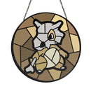 Cubone Pokemon Round Stained Glass Suncatcher