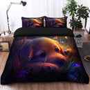 Cute Puppy Bedded Down In The Grass Safe And Cozy Fireflies Bedding Set