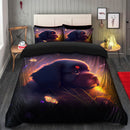Cute Puppy 3 Bedded Down In The Grass Safe And Cozy Fireflies Bedding Set