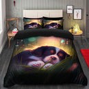 Cute Puppy 6 Bedded Down In The Grass Safe And Cozy Fireflies Bedding Set