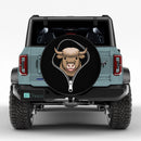 Cute Highland Cow Unzipped Jeep Car Spare Tire Cover