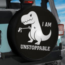 Cute Dinosaur T-rex I Am Unstoppable Jeep Car Spare Tire Cover