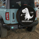 Cute Dinosaur T-rex I Am Unstoppable Jeep Car Spare Tire Cover