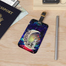 Cute Husky And Cat Couple Love You To The Moon Galaxy Luggage Tag