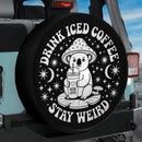 Boho Psychedelic Koala Bear Coffee Jeep Car Spare Tire Cover