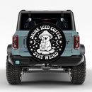 Boho Psychedelic Koala Bear Coffee Jeep Car Spare Tire Cover