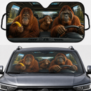 Orangutan Family Custom Car Windshield Sunshades