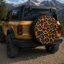 Leopard Pattern Skin Custom Jeep Wheel Cover With Camera Hole
