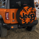 Camo Orange Jeep Car Spare Tire Cover