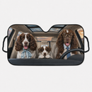 English Springer Spaniel Family Custom Car Windshield Sunshades