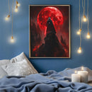 Darth Vader Sillohetted Red Moon - Living Room - Canvas Wall Art - Print - Wall Decor