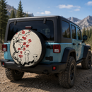 Princess Mononoke Kodama Ghibli Car Spare Tire Cover With Camera Hole
