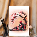 Deadpool Japan Cherry Blossom- Living Room - Canvas Wall Art - Print - Wall Decor