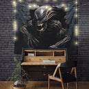 Alien Xenomorph Attacking Through A Brick Wall Tapestry