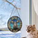 Moose Deer Stained Glass Suncatcher