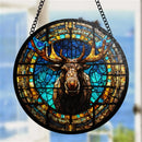 Moose Deer Stained Glass Suncatcher