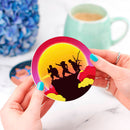 Demon Slayer Kimetsu No Yaiba Sunset Ceramic Decor Coaster - Gift Idea