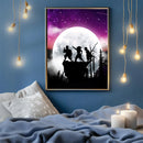 Demon Slayer Kimetsu No Yaiba Moon Night - Living Room - Canvas Wall Art - Print - Wall Decor