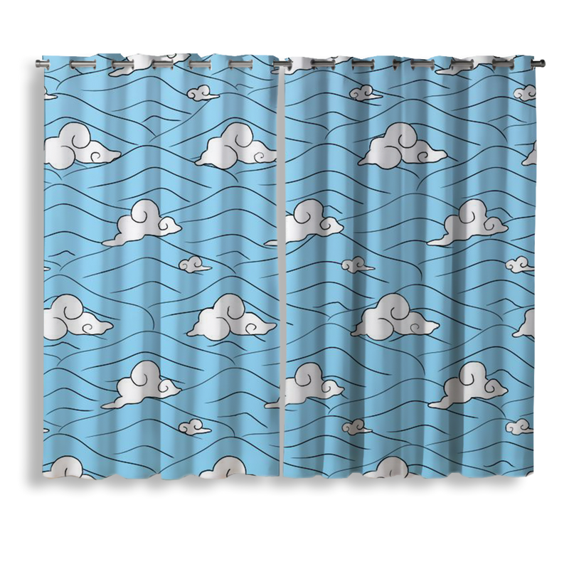 Demon Slayer Cloud Kimono Tanjiro Classic Pattern Window Curtain