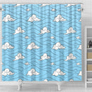 Demon Slayer Cloud Kimono Tanjiro Classic Pattern Shower Curtain