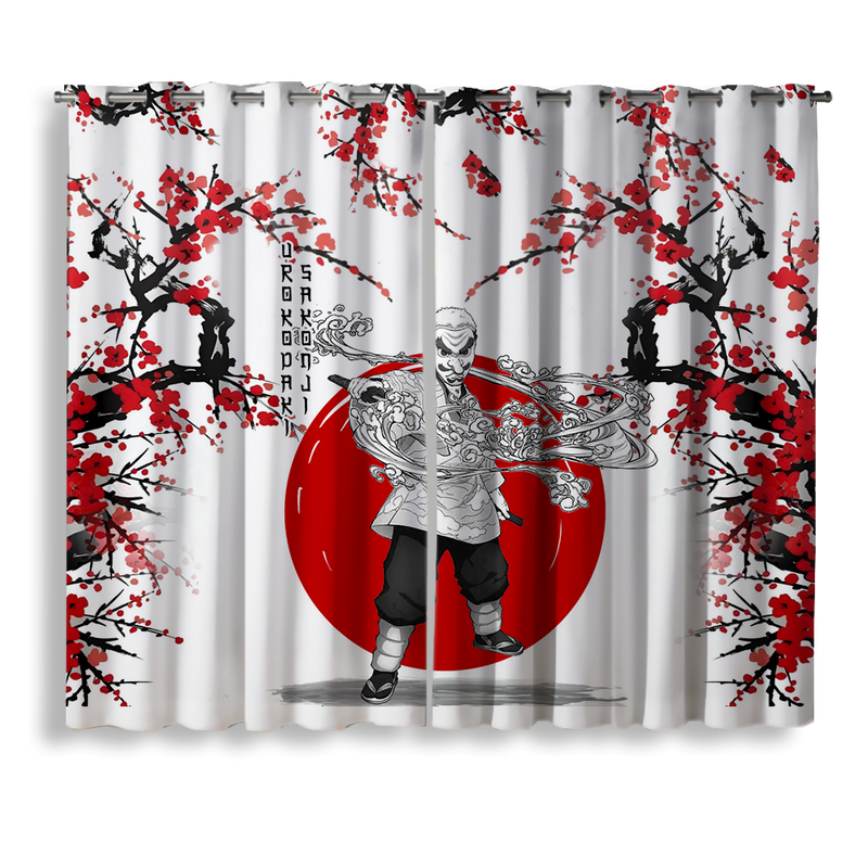 Sakonji Demon Slayer Anime Japan Style Window Curtain