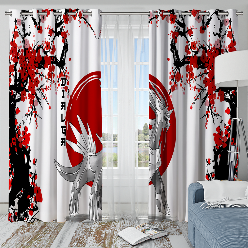 Dialga Pokemon Japan Style Window Curtain