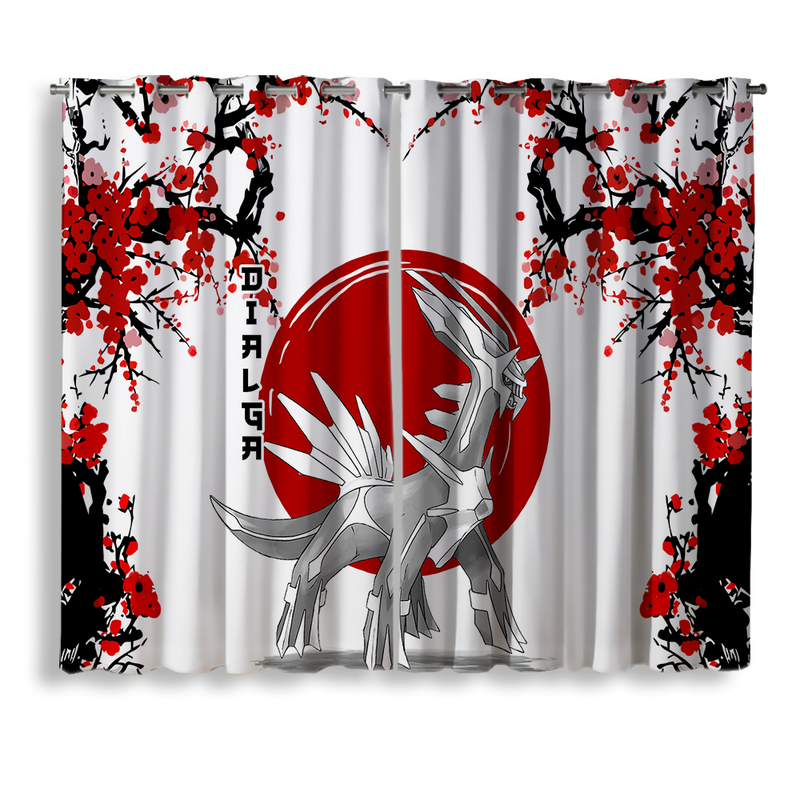 Dialga Pokemon Japan Style Window Curtain